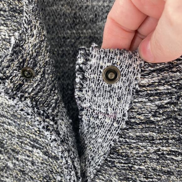 Drew Women's Black Tweed Snap Front Blazer Size M New - Picture 12 of 13